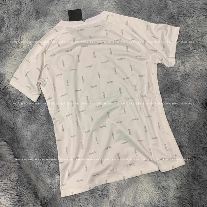 Bộ quần áo đá banh clb pari/psg màu trắng full chữ hàng cao cấp 2023