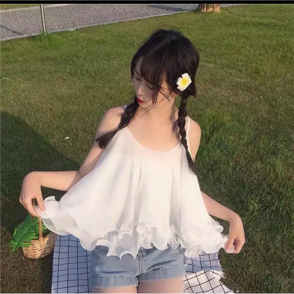 [Mã FAMAYWA giảm 10K đơn 50K] Áo hai dây bèo tầng siêu dễ thương | BigBuy360 - bigbuy360.vn