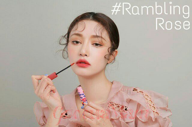 [Có sẵn] Son kem 3CE Maison Kitsune Velvet Lip Tint màu Red Intense, Rambling Rose, Twin Rose