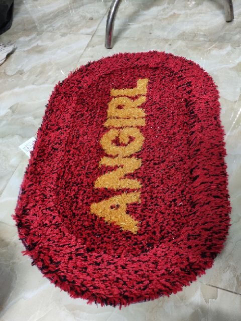 Thảm chùi chân kiểu mới hình bầu dục lông mềm