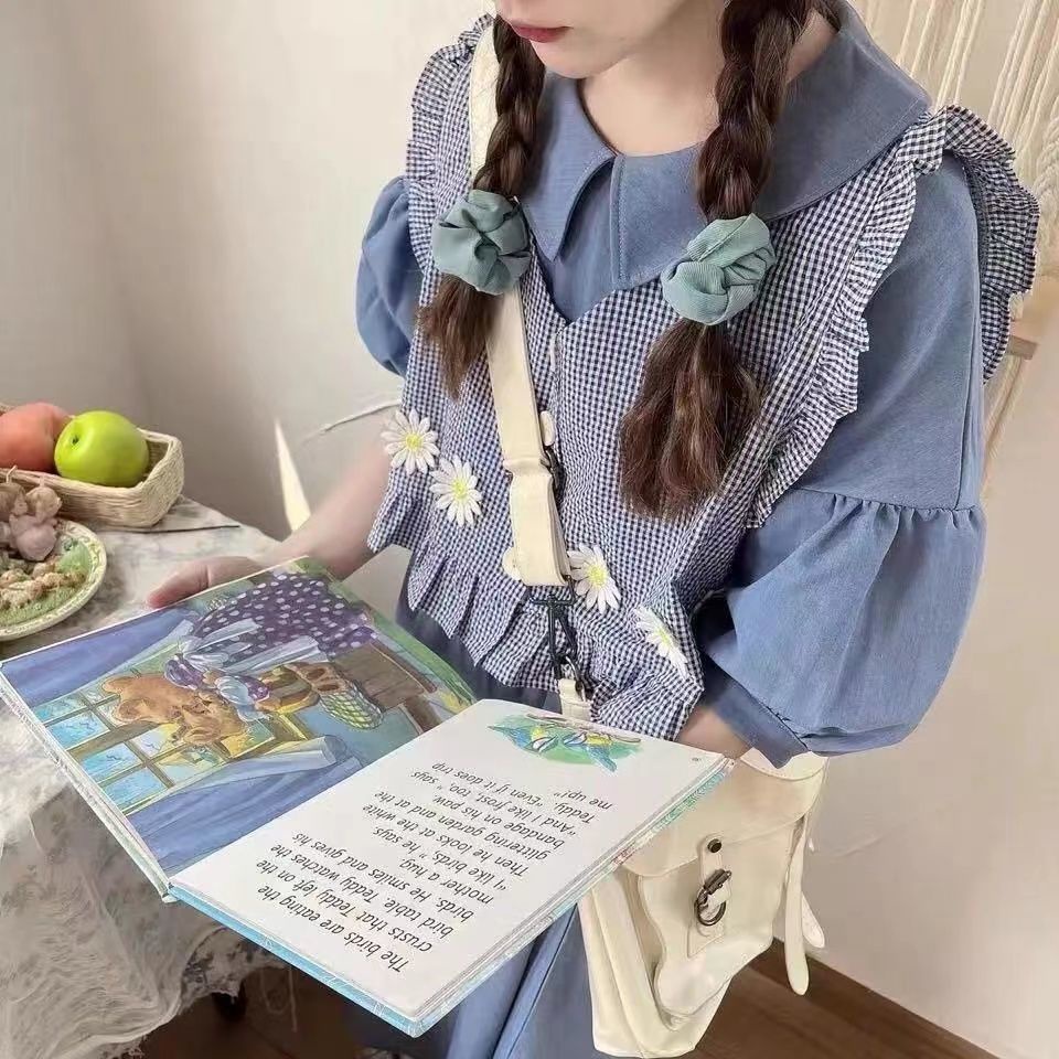 Set Đầm Sát Nách Sọc Ca Rô + Áo Khoác Vest Thời Trang Xinh Xắn Cho Nữ