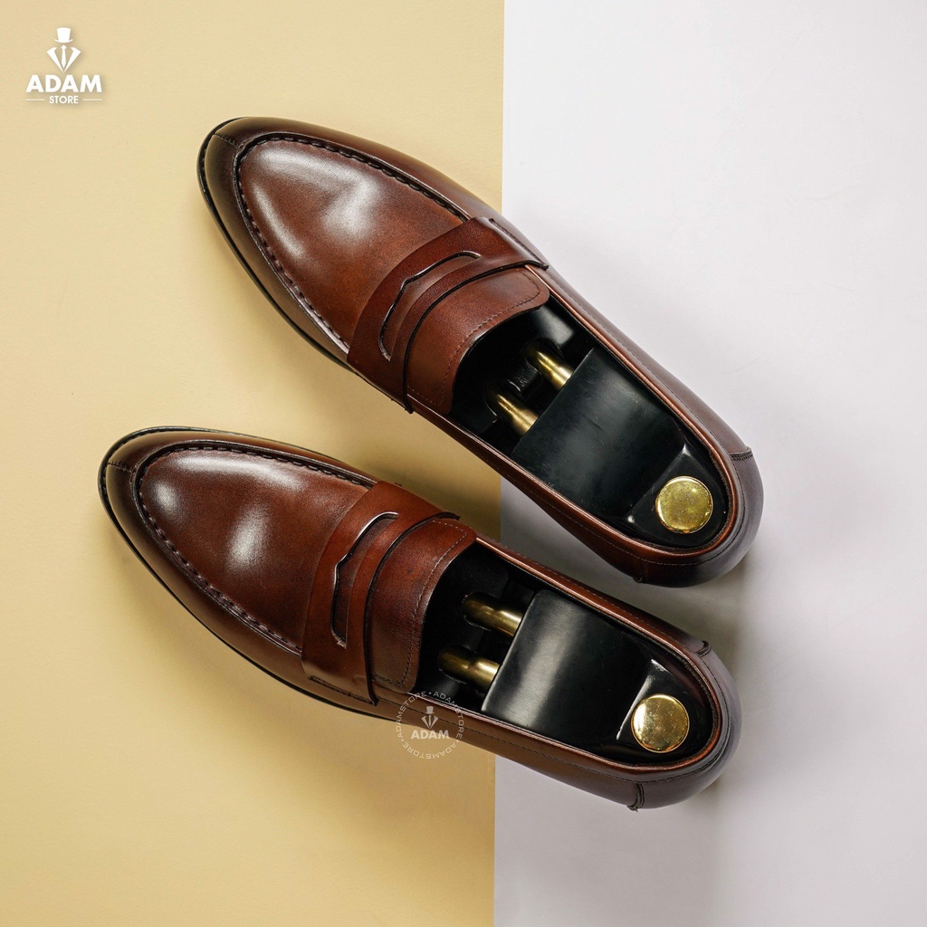 GIÀY DA NAM ADAM STORE NÂU XẺ MŨI 1905-04N
