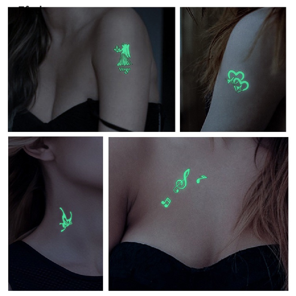 Miếng Dán Hình Xăm Phát Quang Dùng Trang Điểm Tiệc Tùng / Lễ Hội Âm Nhạc