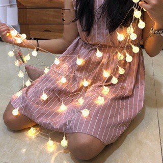 Dây đèn 10m Led Trang trí Bi bọt nước trong veo đẹp mắt,  giáng sinh noel, năm mới, tết trang trí ngoài trời rất đẹp