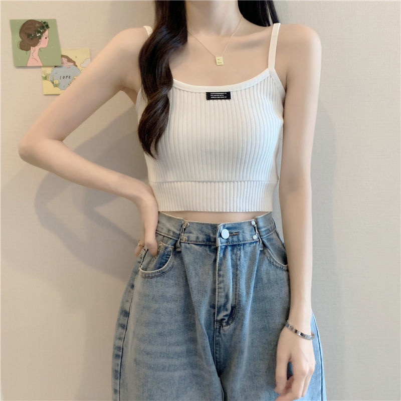 Áo Hai Dây Dệt Kim Dáng Ngắn Phong Cách Pháp Thời Trang Cho Nữ áo vest nữ NZ-BX-16