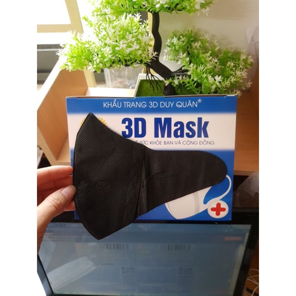 Hộp 50 chiếc khẩu trang 3D Mask màu đen