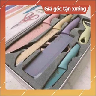 [HOT+FREE SHIP] Bộ dao kéo cắt gọt lúa mạch 6 món cao cấp