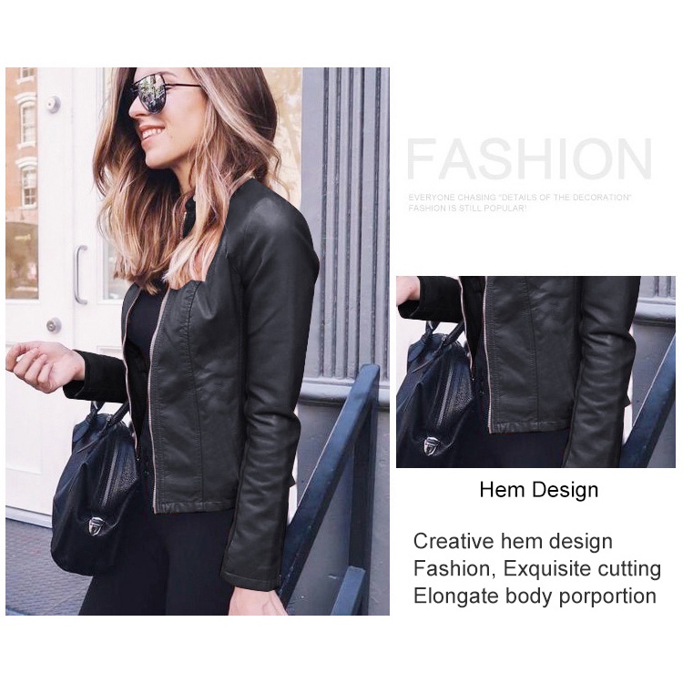 Áo khoác da thật phong cách Châu Âu thanh lịch cho nữ | BigBuy360 - bigbuy360.vn