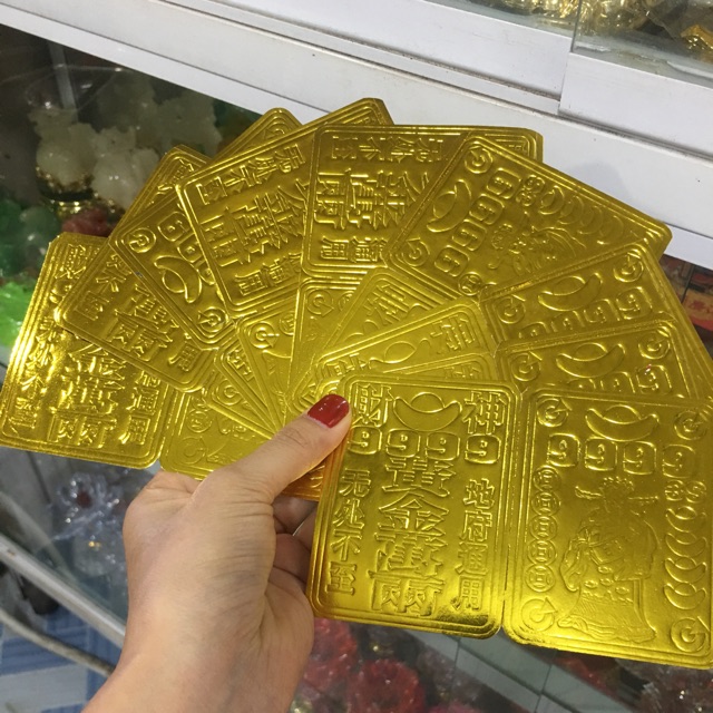 Combo 10 miếng vàng 999 thần tài (hàng mã)