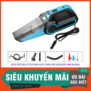 [CAO CẤP]  Máy hút bụi ô tô SHUTIKA,Máy hút bụi mini cầm tay cao cấp công suất 120W 4 in 1 - Siêu Mạnh