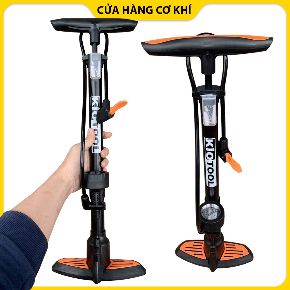 Bơm tay xe đạp xe máy  thế hệ mới Kiotool cao cấp đồng hồ chính xác chắc chắn -Bảo hành 12 tháng