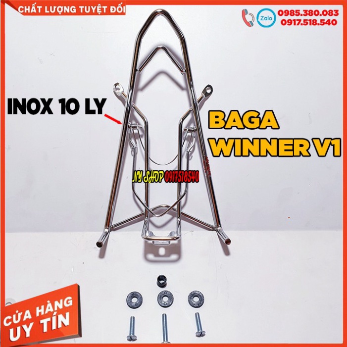 ✅ BAGA INOX 10 LY KO RỈ AB 17 - AB 20 / EXCITER 135 - 150 /WINNER X / WINNER V1 / WAVE A 17 - 20 / WAVE RS ✅ Ảnh thật Sp