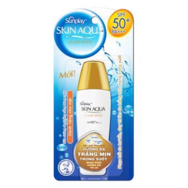 Sữa chống nắng dưỡng da hàng ngày SUNPLAY SKINAQUA clear white spf50+ tuýp 25g