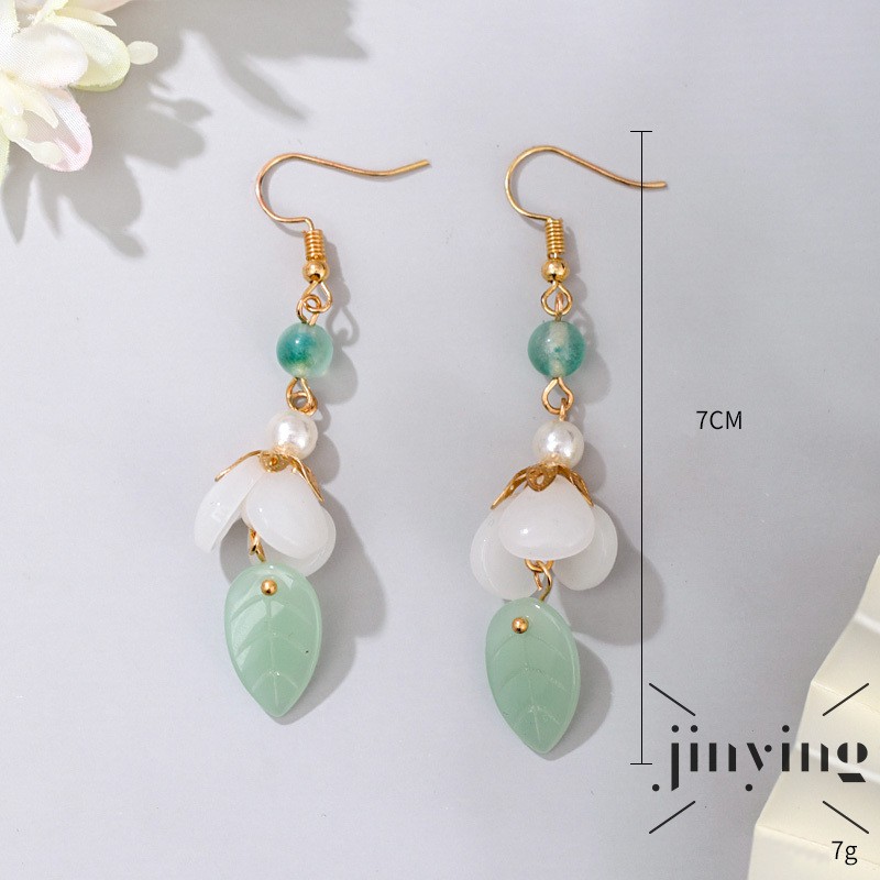 GETNOIVAS Khuyên Tai Hình Sườn Xám Đính Ngọc Trai Nhân Tạo Phong Cách Trung Hoa