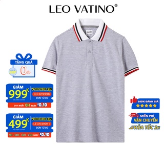 Áo thun POLO nam GALVIN cổ phối viền chất CVC cotton cá sấu co giãn cổ bẻ tay ngắn lỡ PLGV57 - Leo Vatino