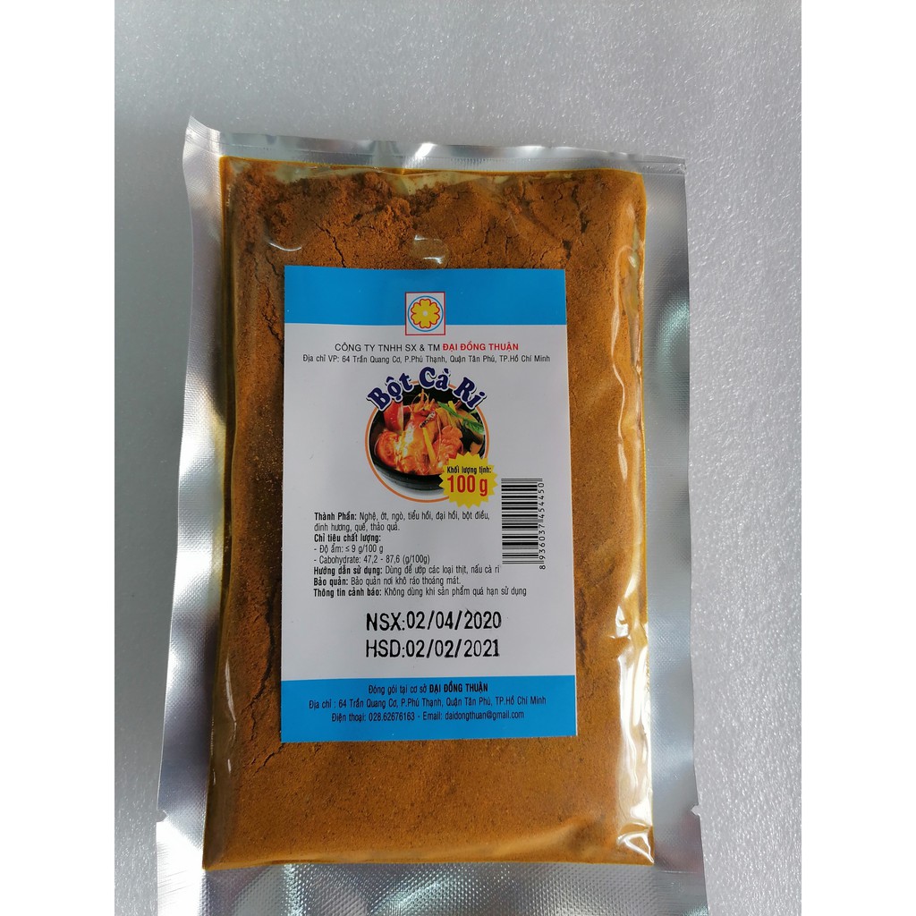 [100g – CÀ RI] Bột gia vị nấu ăn [VN] ĐẠI ĐỒNG THUẬN Curry powder (bph-hk)