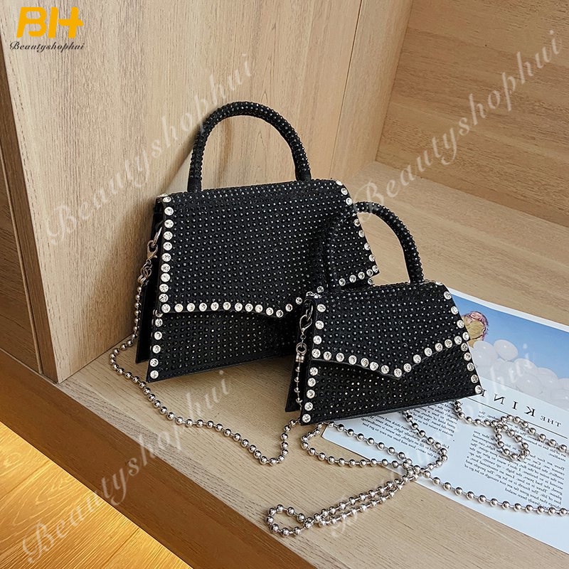 Túi Xách Đeo Vai Kiểu Vuông Đính Đinh Tán Thời Trang Dành Cho Nữ