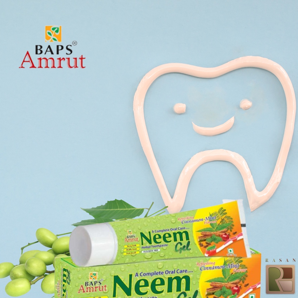 Kem đánh răng hương quế Neem Gel, kem bảo vệ nướu ngừa sâu răng Rasan