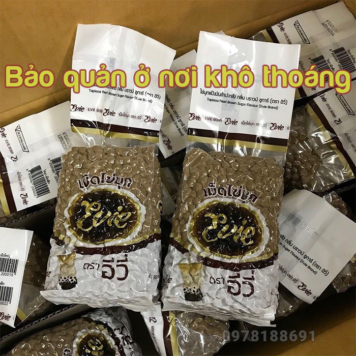 Trân châu đường đen Thái Lan gói nhỏ 200g - Nguyên liệu trà sữa trân châu đường đen