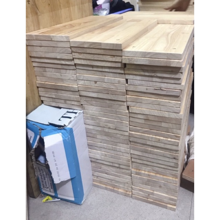MẶT BÀN GỖ 50X120X1,8Cm Mặt bàn gỗ cao su đầy đủ kích thước đã sơn,phủ bóng và bo góc-Mua về là dùng ngay