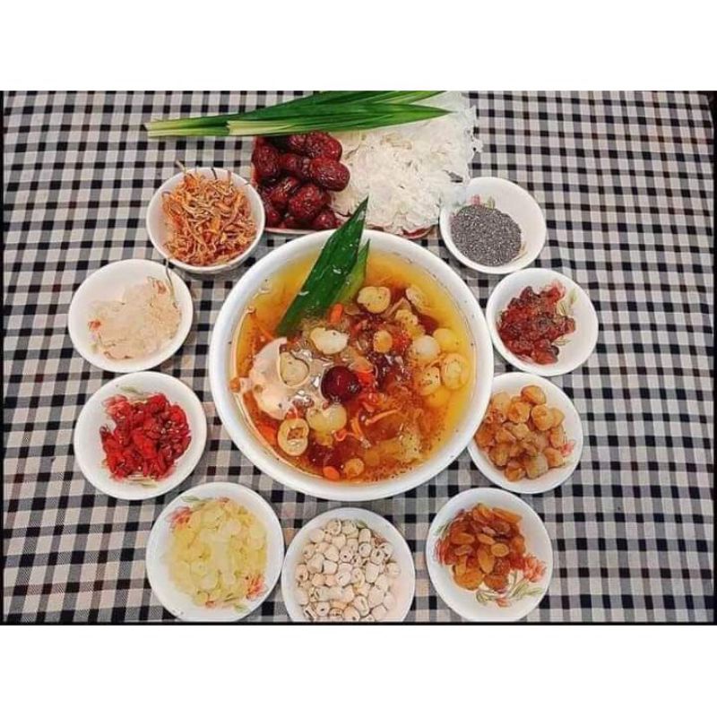 Chè dưỡng nhan sét 13 món 400gr  nấu 12chai siêu ngon bổ dưỡng.