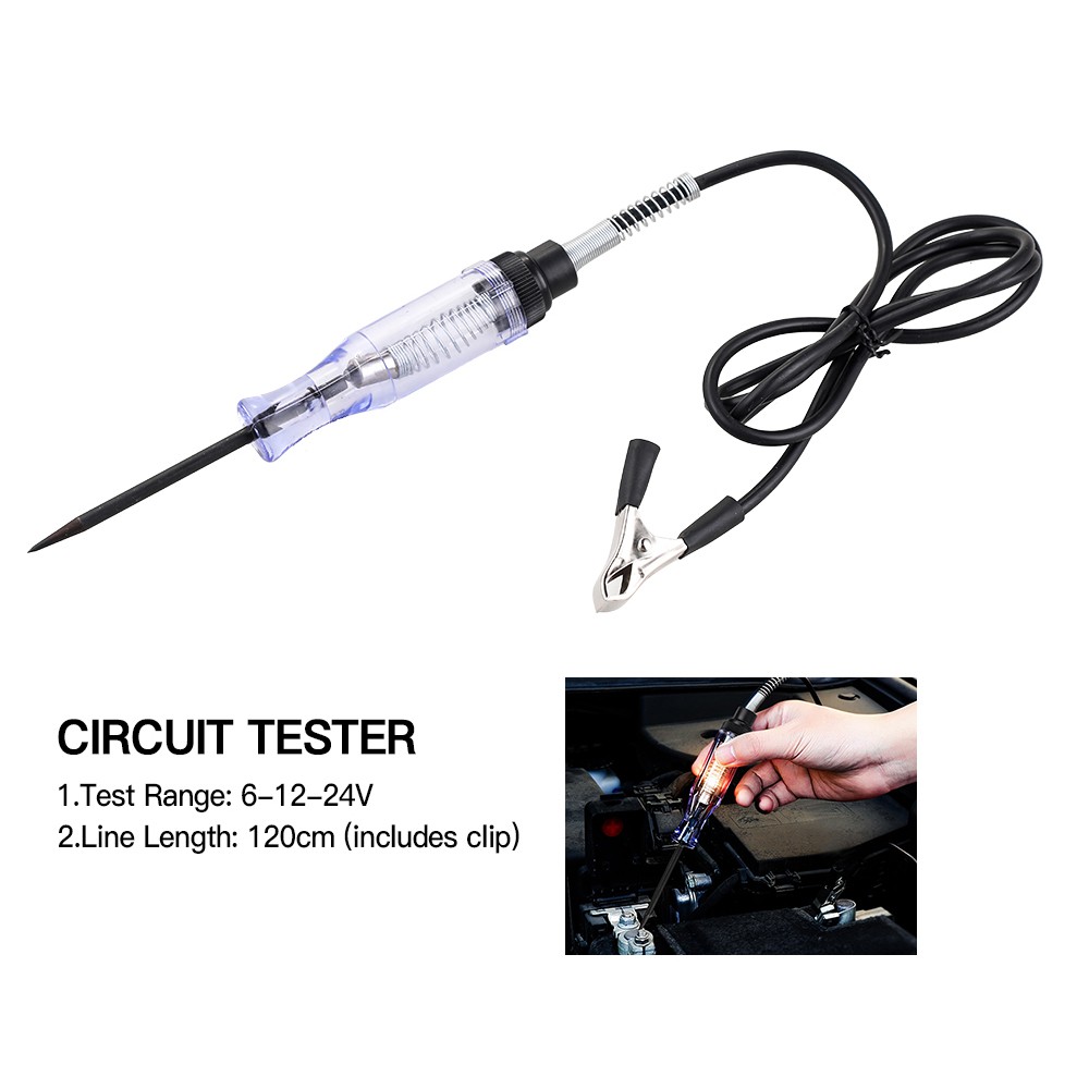 EKEZ Bút Thử Điện Dùng Cho Xe Hơi/Xe Tải/Xe Máy 6v-24v