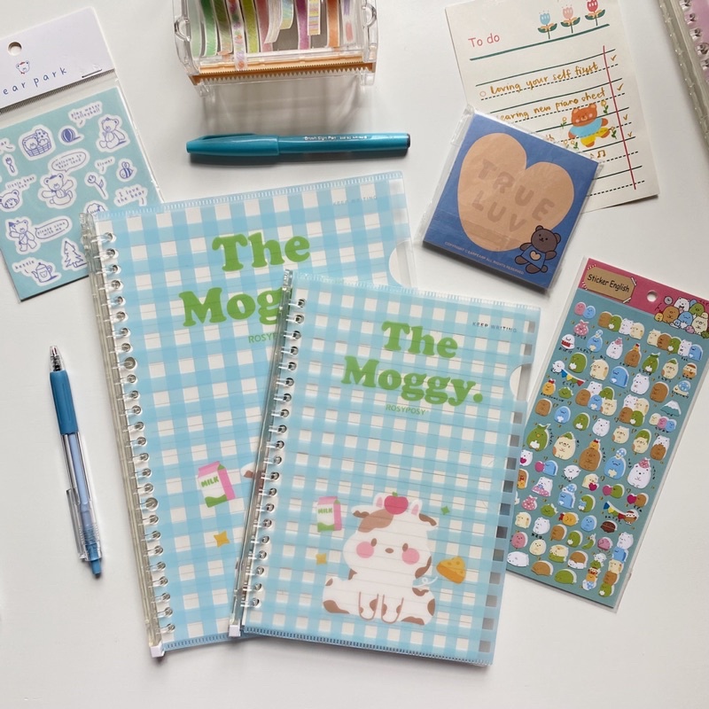 [Binder Caro] Sổ còng bìa dẻo Caro Thú cưng màu pastel xinh xắn, bìa có túi đựng tài liệu học tập take notes hiệu quả