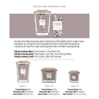 Nến thơm Yankee Elevation Evening Star 🕯(size L 553g)