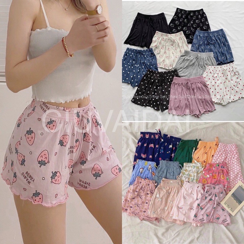 Quần Đùi Nữ 💖30 Mẫu Ảnh Thật💖 Short Ngủ Ống Rộng Mặc Nhà Hoạt Hình Cute | BigBuy360 - bigbuy360.vn