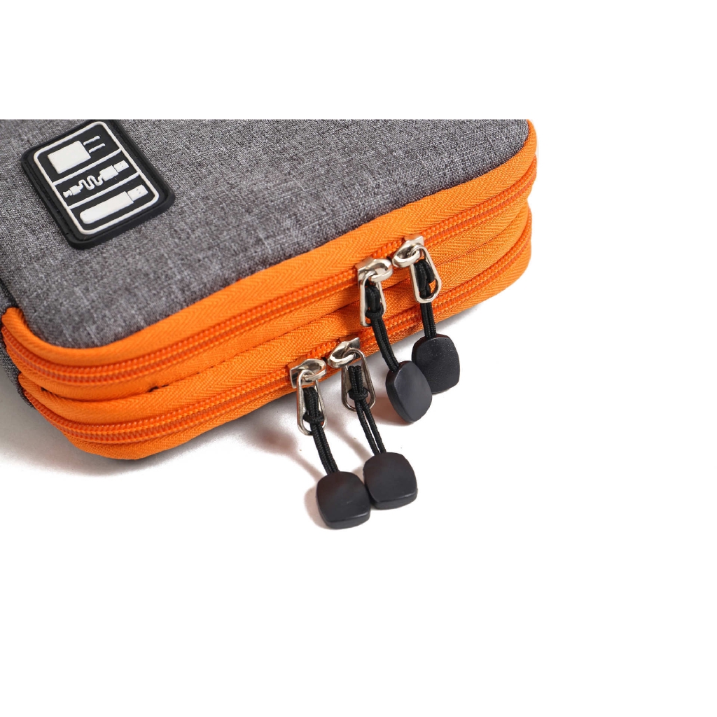 Túi 2 lớp đựng dây cáp/ tai nghe phù hợp mang đi du lịch