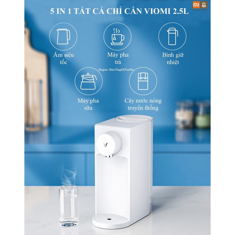 BÌNH NƯỚC NÓNG XIAOMI ĐỂ BÀN VIOMI 2.5L BẢO HÀNH 12 THÁNG