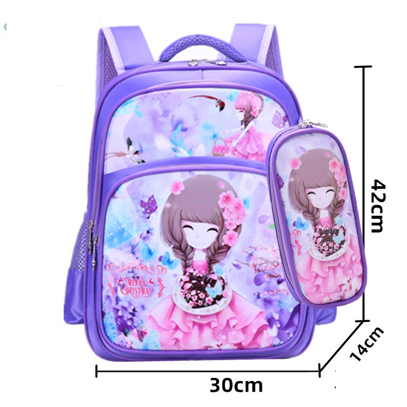 Cặp cho bé gái tiểu học ,balo elsa hình công chúa nhiều ngăn