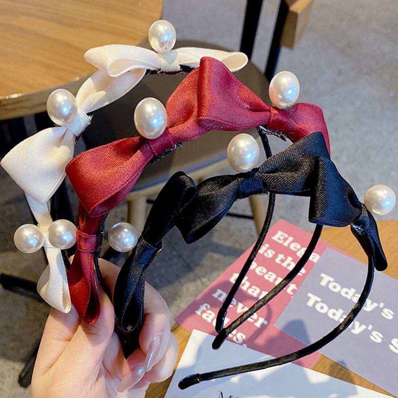 Băng đô cài tóc đính ngọc trai thanh lịch