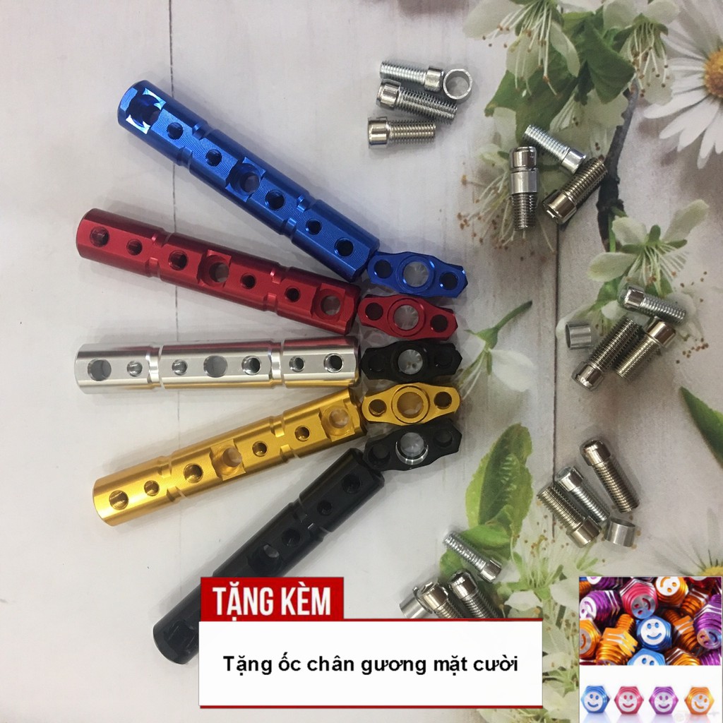 PASS chân gương treo đồ đa năng CNC cực chất cho xe máy