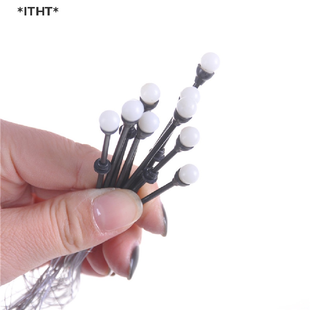 Set 10 Mô Hình Đèn Đầu Đơn Có Dây Và Bóng Đèn Tỉ Lệ 1: 100 Trang Trí Sân Vườn