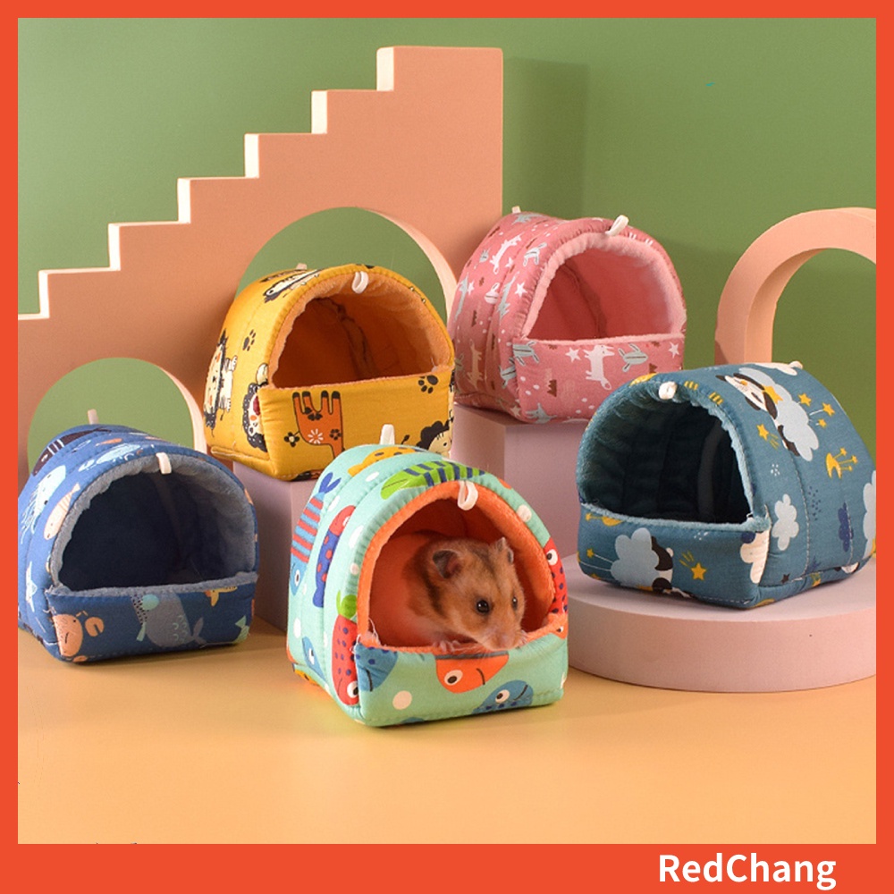 Giường Ngủ Ấm Áp Họa Tiết Hoạt Hình Cho Thú Cưng/Sóc/Chuột Hamster