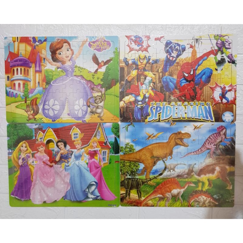 Bảng ghép hình puzzle bằng gỗ 60 chi tiết nhiều mẫu cho bé