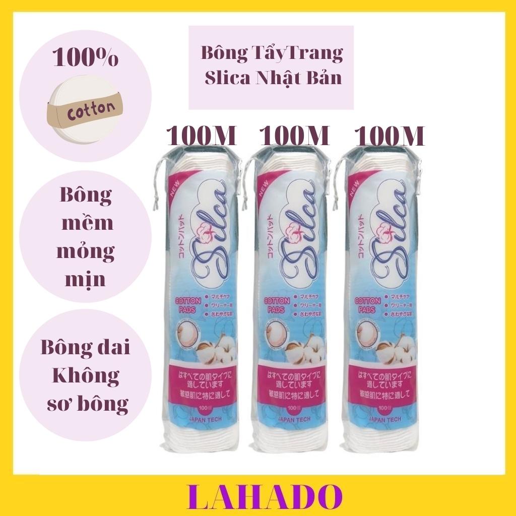 Bông tẩy trang tròn mỏng mềm mịn 100% cotton chất lượng tốt giá rẻ Silca 100 miếng