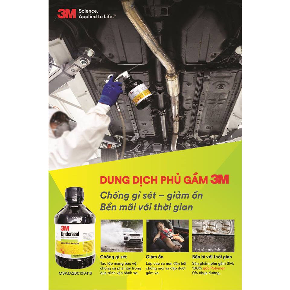 Sơn phủ gầm Underseal chai 1L hãng 3M