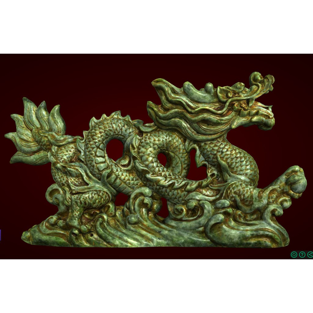Tượng rồng phong thủy -Xưởng E3D- Trang trí phòng - RONG 022