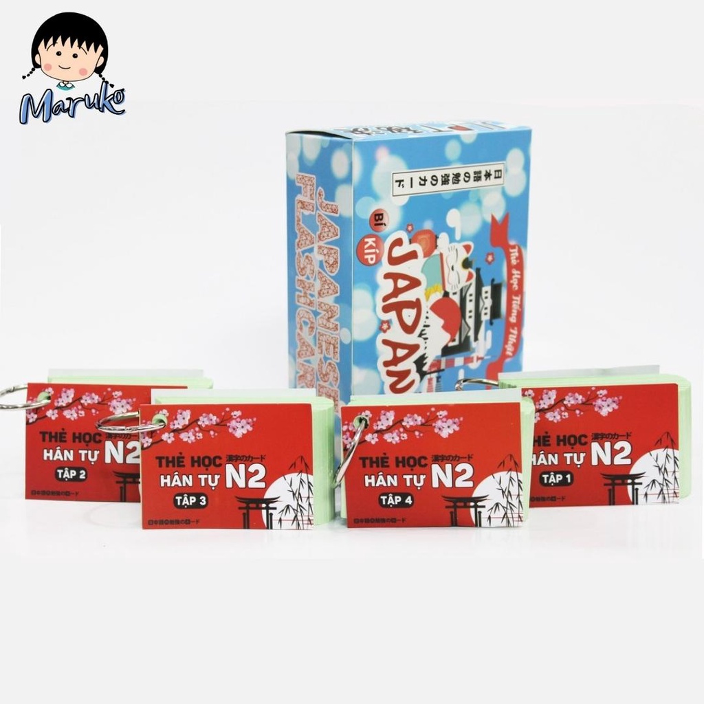 Thẻ Học Tiếng Nhật Kanji N2 Tái Bản Mới Nhất - Flashcard Kanji N2