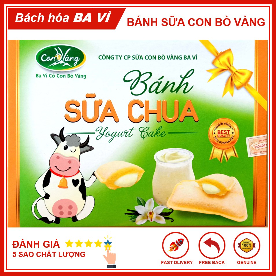 Bánh Sữa Chua Giòn Con Bò Vàng Ba Vì 200g