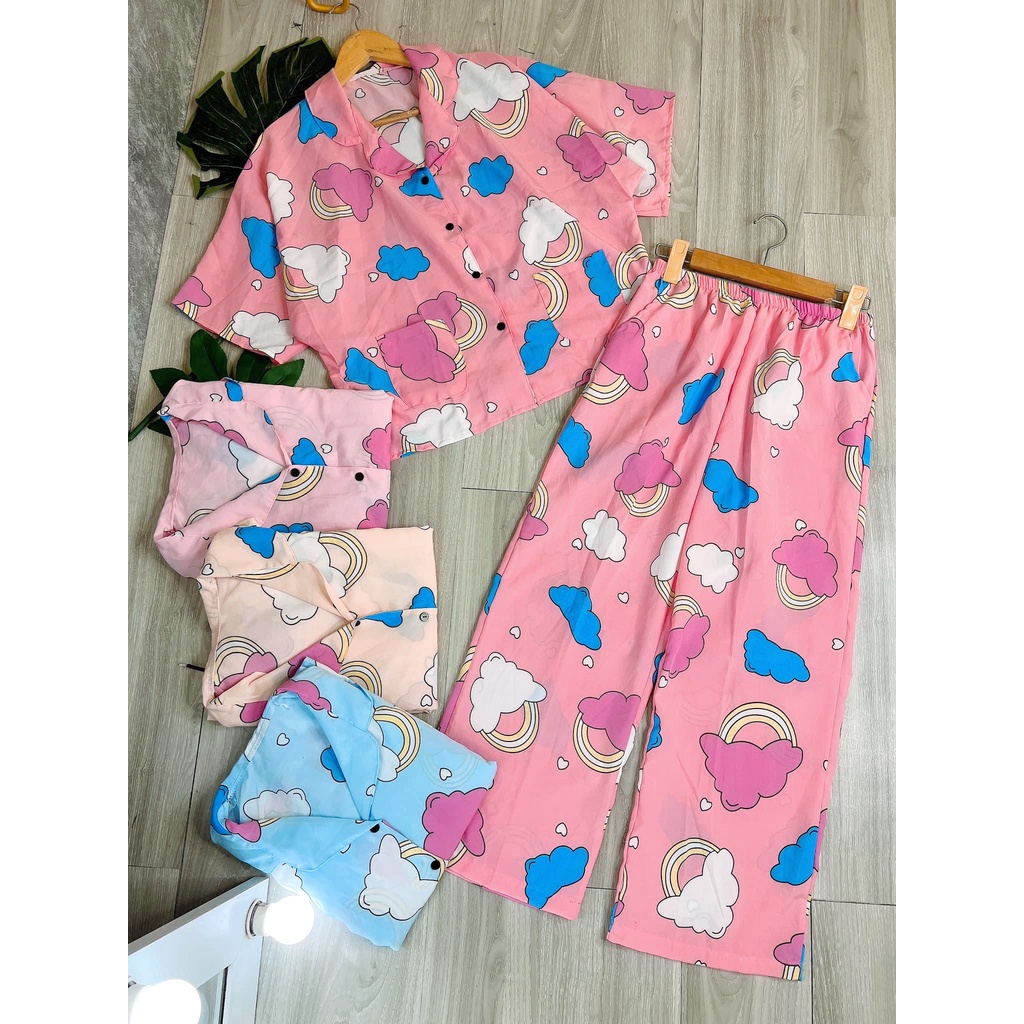 |Tặng Set Trà Sữa| Đồ Bộ Mặc Nhà Dễ Thương Cánh Dơi Quần Dài  Freesize | BigBuy360 - bigbuy360.vn