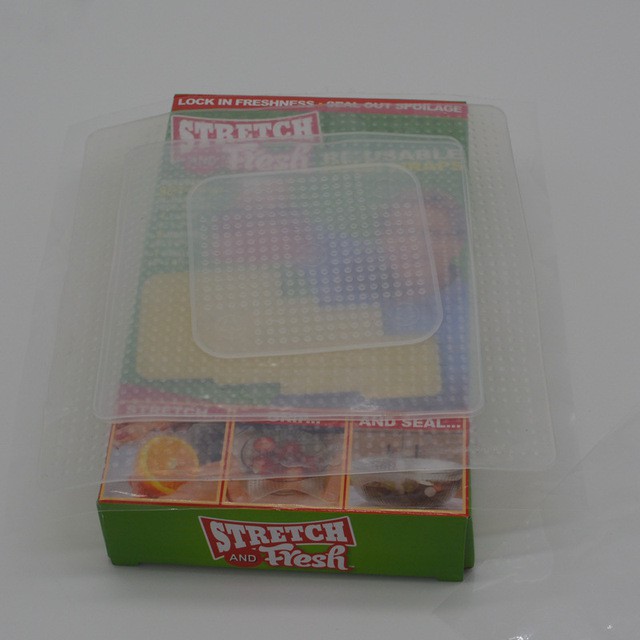 Set 4 màng bọc thực phẩm silicon Stretch and Fresh tiện dụng