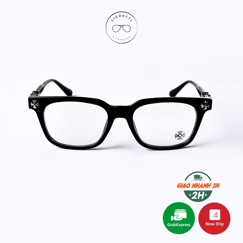 Gọng kính mắt vuông bo tròn hai màu thời trang nam nữ Liedotti Eyewear 2273