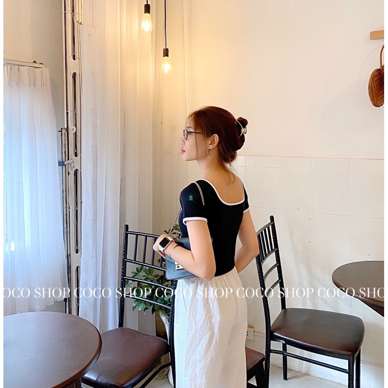 Áo Croptop U Cổ Rộng Trước Sau ( ẢNH THẬT) | BigBuy360 - bigbuy360.vn