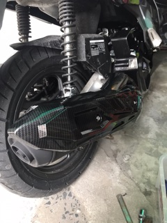 Ốp che pô AB airblade 2020 Carbon