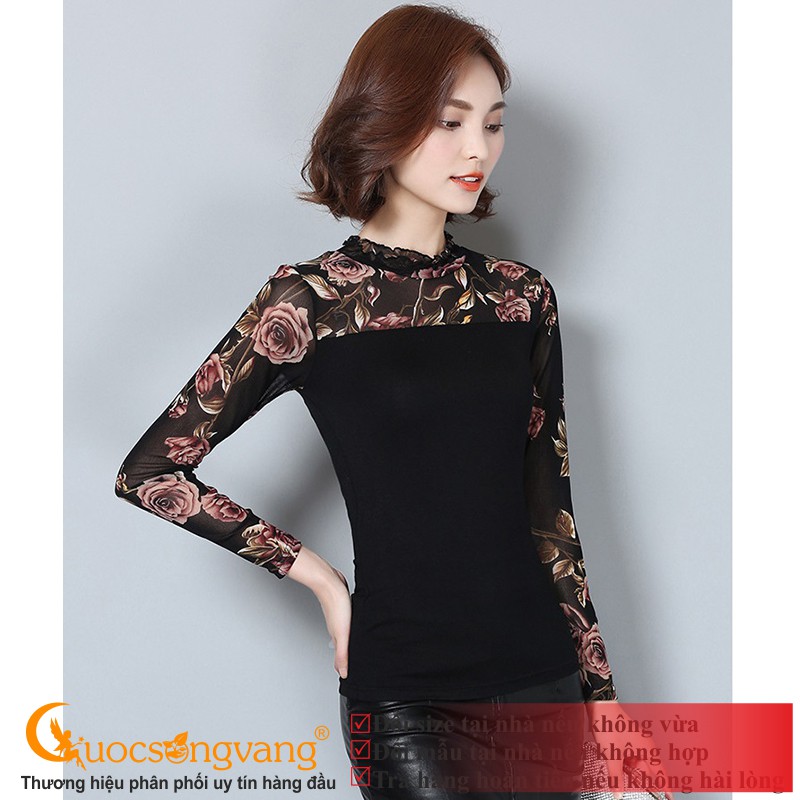 Áo nữ áo kiểu in hoa GLA105 Cuocsongvang