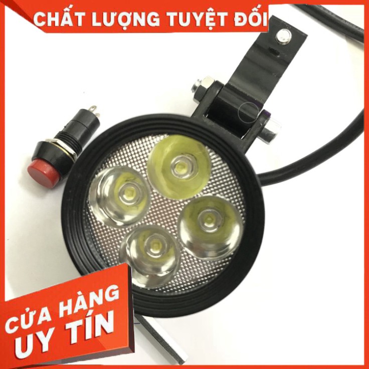 ĐÈN TRỢ SÁNG L4 4 BÓNG LED 3 CHẾ ĐỘ SÁNG CÓ NHÁY PASSING ( TẶNG KÈM CÔNG TẮC - 6 THÁNG BẢO HÀNH>