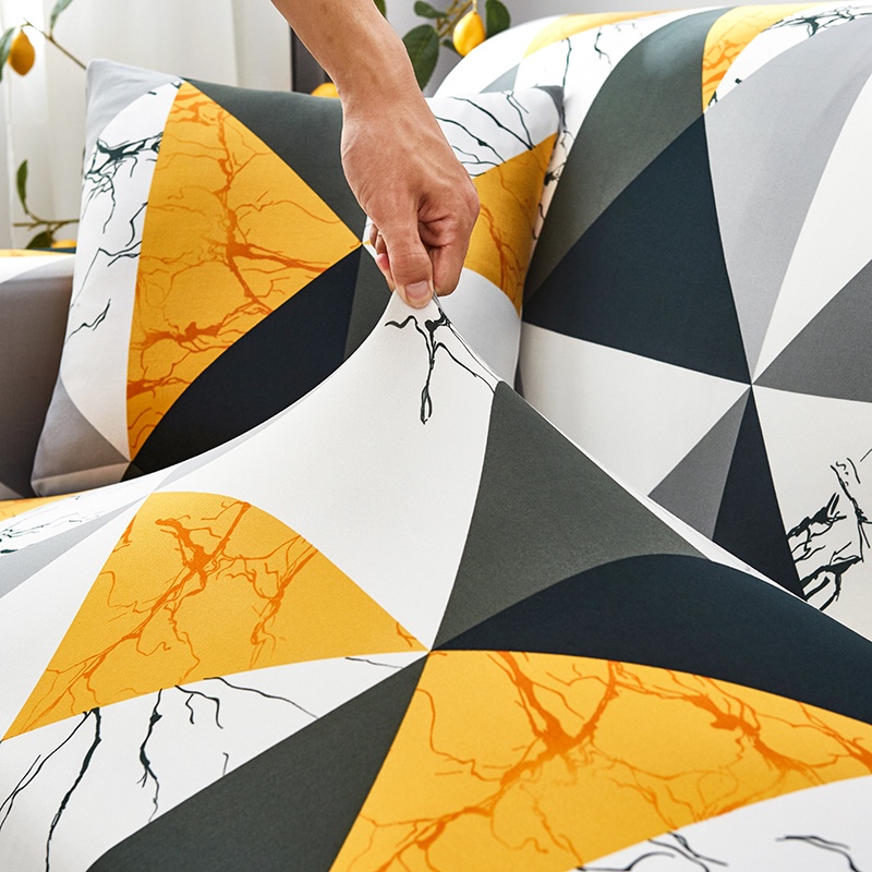 1/2/3/4 Vỏ Bọc Ghế Sofa 1/2/3/4 Chỗ Ngồi Co Giãn In Họa Tiết Kẻ Sọc Trang Trí Phòng Khách